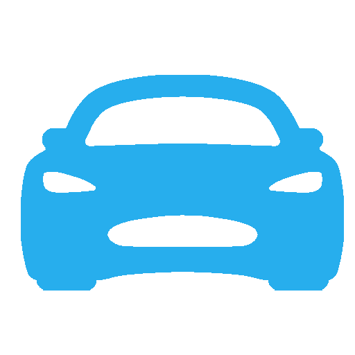 blue car